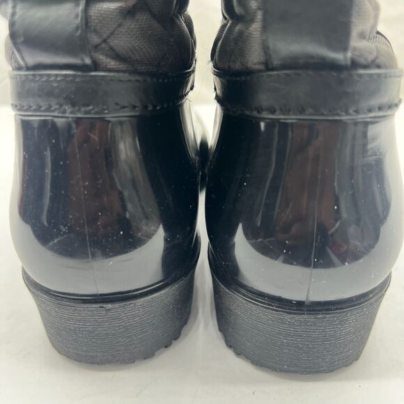 Tommy Hilfiger  Women’s Freza Black Quilted Rain Boots Size 8 - Picture 9 of 14